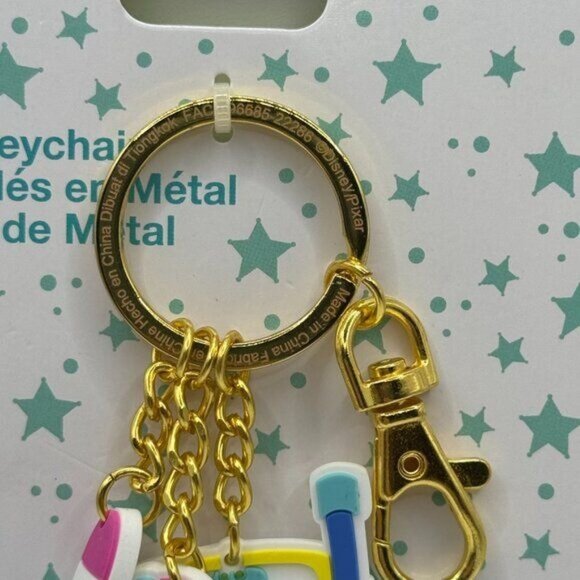 NWT Disney's Toy Story Summer Vibes Rex Flamingo Bag Charm Keychain Key Fob - Picture 3 of 4